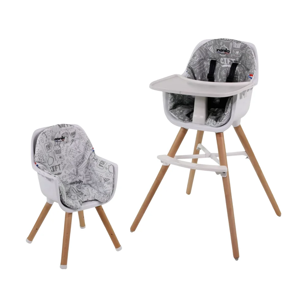Chaise Haute Bébé Noir Et Bois — chaise haute bébé | PtitGourmet